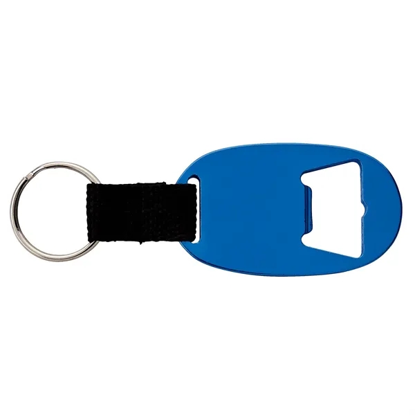 0.25" x 3.75" x 1.38" aluminum bottle opener keyring with web... from ASI 67866 Logomark/Valumark / Valumark™