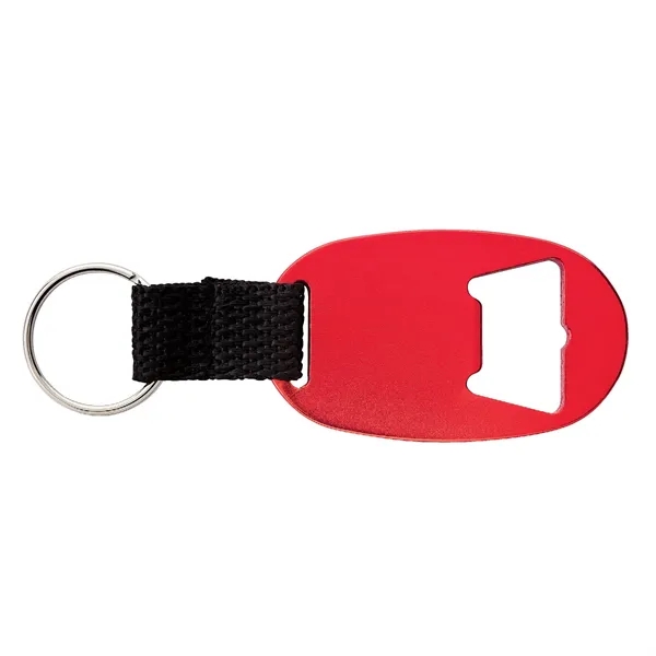 0.25" x 3.75" x 1.38" aluminum bottle opener keyring with web... from ASI 67866 Logomark/Valumark / Valumark™
