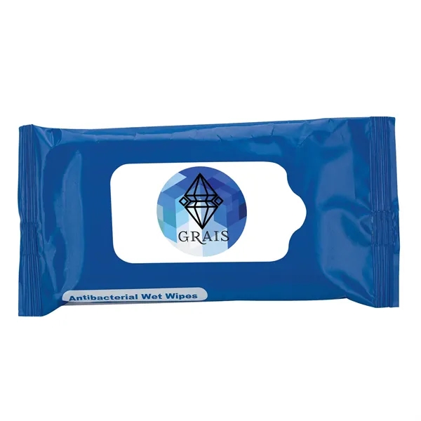 0.62" x 2.75" x 6" pack of Alano antibacterial wet wipes;... from ASI 67866 Logomark/Valumark / Valumark™
