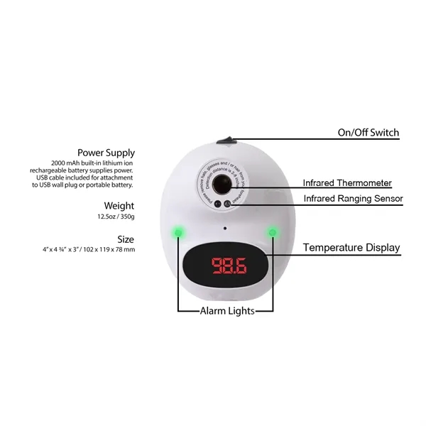 Tempo II Wall Mounted Infrared Thermometer... from ASI 67866 Logomark/Valumark