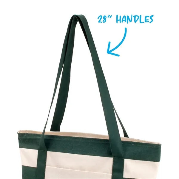 Striped Accent Boat Tote... from ASI 40480 Koozie Group