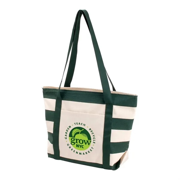 Striped Accent Boat Tote... from ASI 40480 Koozie Group