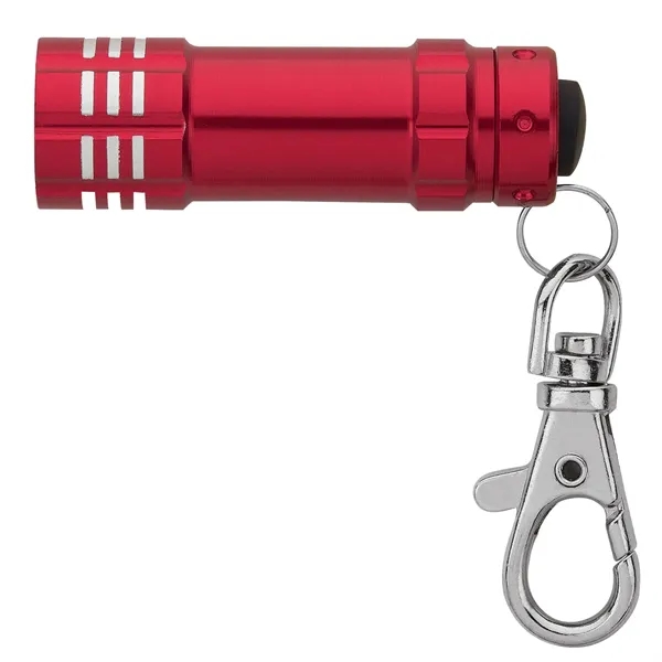 0.88" x 3.5" x 0.69" aluminum 3-LED flashlight with lobster clip... from ASI 67866 Logomark/Valumark / Valumark™