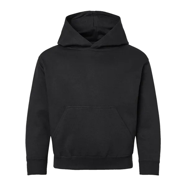 Youth pullover hooded sweatshirt made of 60/40 cotton/polyester fleece with coverstitched... from ASI 84358 S&S Activewear