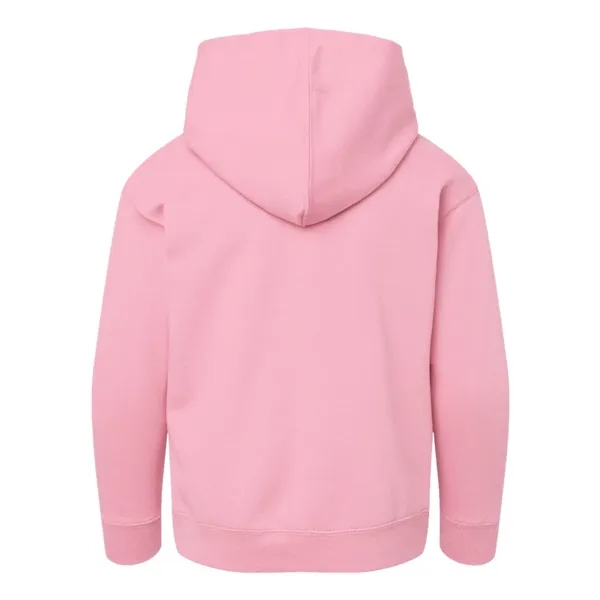 Youth pullover hooded sweatshirt made of 60/40 cotton/polyester fleece with coverstitched... from ASI 84358 S&S Activewear