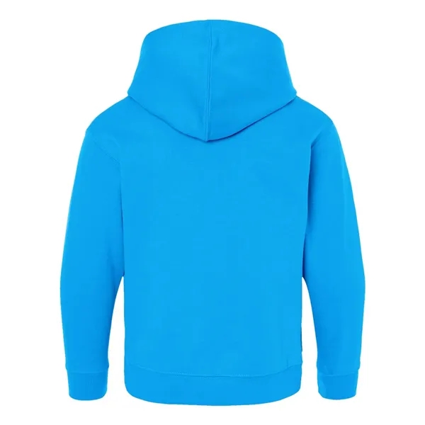 Youth pullover hooded sweatshirt made of 60/40 cotton/polyester fleece with coverstitched... from ASI 84358 S&S Activewear