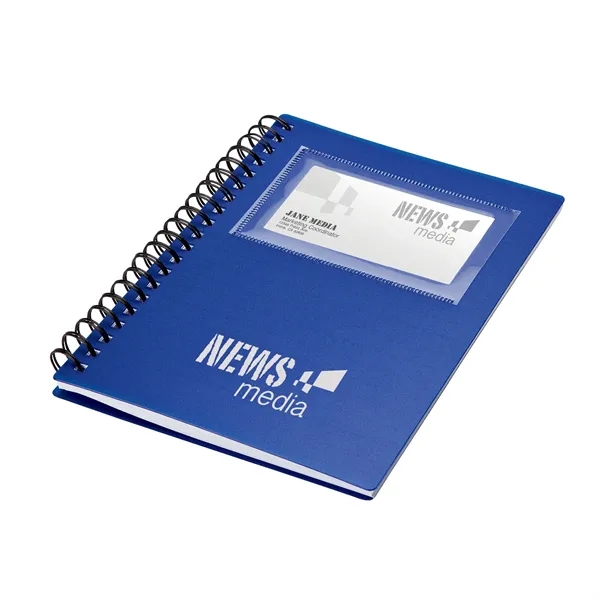 0.75" x 7" x 5.38" 70-page spiral notebook with plastic business... from ASI 67866 Logomark/Valumark / Valumark™