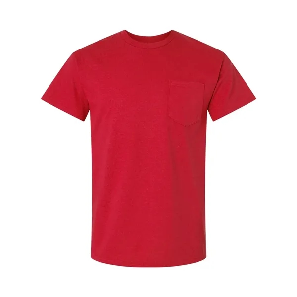 Adult T-shirt with a pocket of 6.0 oz preshrunk 100% cotton.... from ASI 84358 S&S Activewear