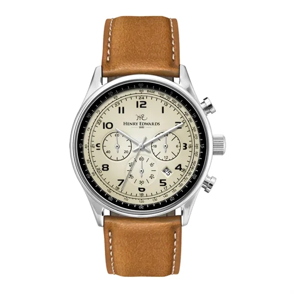 41MM STEEL SILVER CASE, CHRONOGRAPH MVMT, BEIGE DI...... from ASI 67866 Logomark/Valumark
