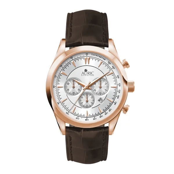 Men's watch designed with a stunning 42mm rose gold stainless steel... from ASI 67866 Logomark/Valumark