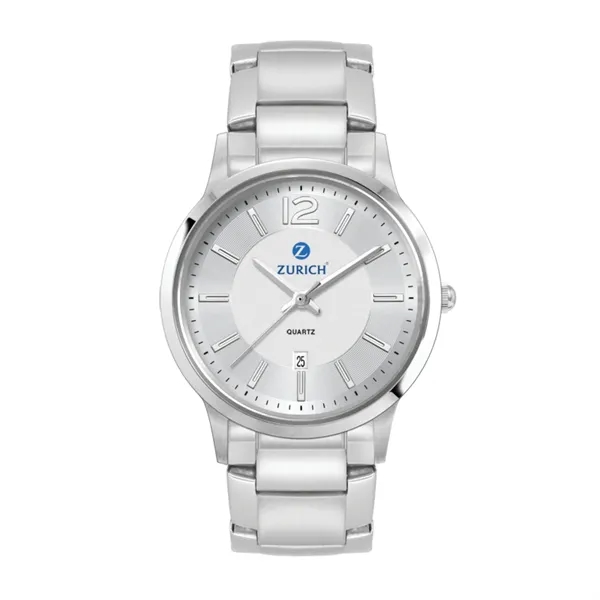 Women's watch with 31.5mm stainless steel case, 3-hand display, and stainless... from ASI 67866 Logomark/Valumark