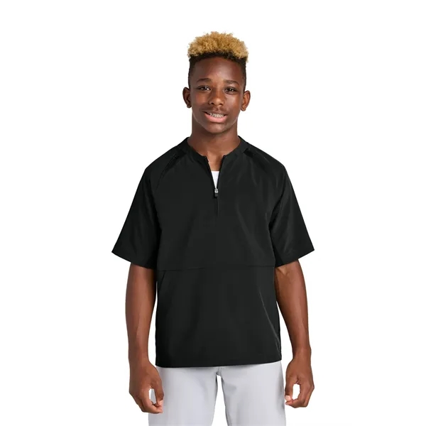 Sport-Tek Youth Repeat 1/2-Zip Short Sleeve Jacket... from ASI 84863 SanMar