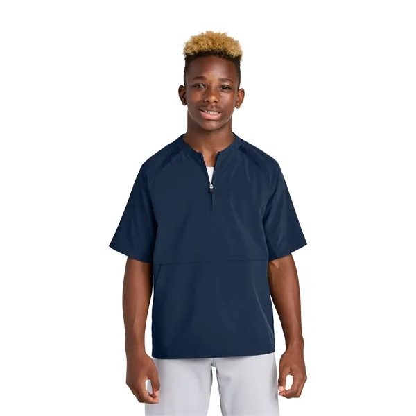 Sport-Tek Youth Repeat 1/2-Zip Short Sleeve Jacket... from ASI 84863 SanMar