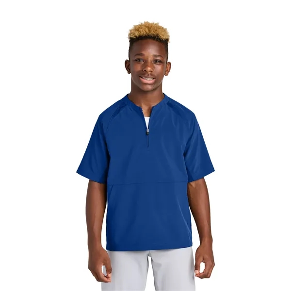 Sport-Tek Youth Repeat 1/2-Zip Short Sleeve Jacket... from ASI 84863 SanMar