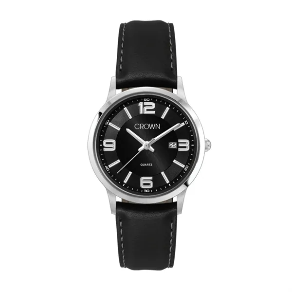22MM STEEL SILVER CASE, 3 HAND MVMT, BLACK DIAL, D...... from ASI 67866 Logomark/Valumark