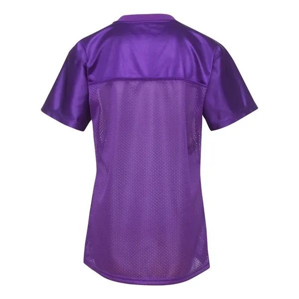3.35 oz., 100% polyester tricot mesh Juniors' replica football t-shirt.... from ASI 84358 S&S Activewear