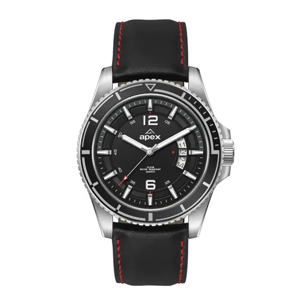 42.5MM STEEL SILVER CASE, 3 HAND MVMT, BLACK DIAL,...... from ASI 67866 Logomark/Valumark
