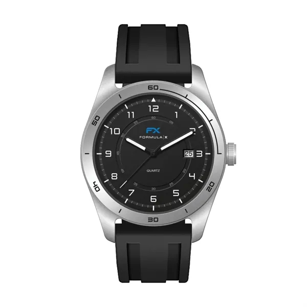 42MM STEEL MATTE SILVER CASE, 3 HAND MVMT, BLACK D...... from ASI 67866 Logomark/Valumark