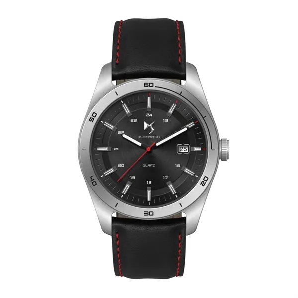 42MM STEEL MATTE SILVER CASE, 3 HAND MVMT, BLACK D...... from ASI 67866 Logomark/Valumark