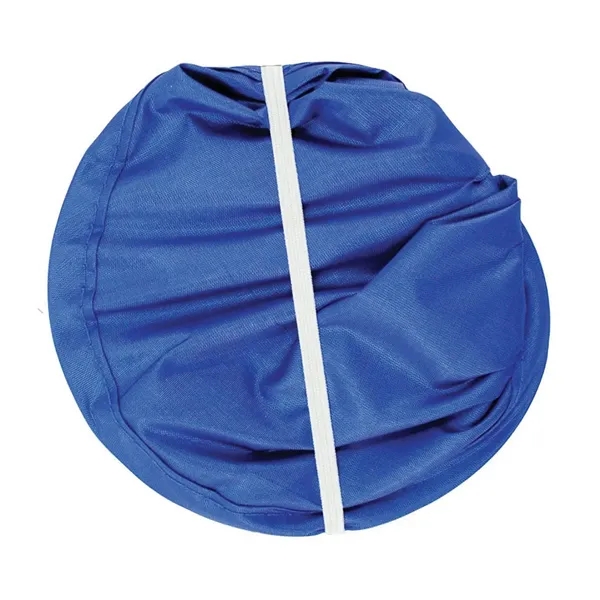 Folding hand fan with an elastic strap and silver on one... from ASI 40480 Koozie Group