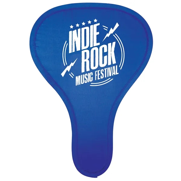 Folding hand fan with an elastic strap and silver on one... from ASI 40480 Koozie Group