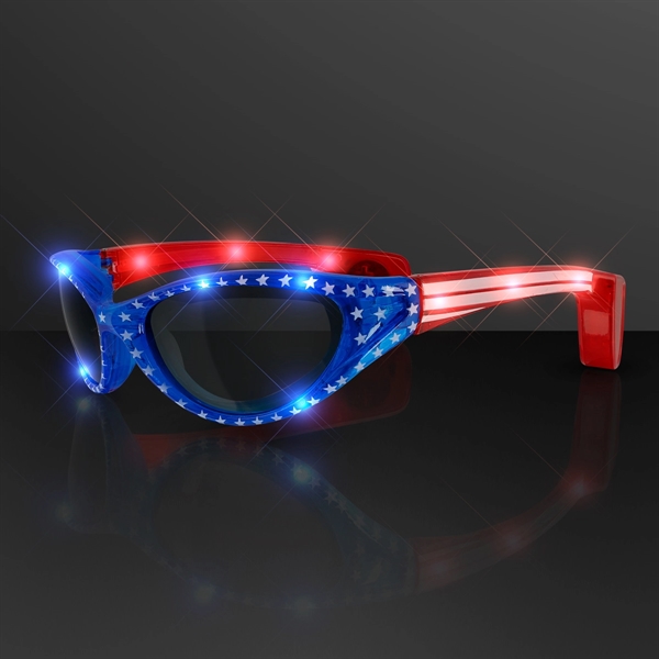 Blank or imprinted. Flashing LED Sunglasses... from ASI 34194 ALightPromos / Alight Promotional Products