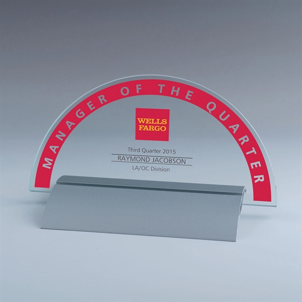 Horizon award made of brushed aluminum combined with jade crystal.... from ASI 62985 J. Charles