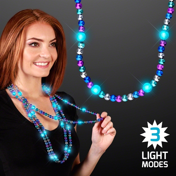 LED Beaded Necklace in Winter Colors... from ASI 34194 ALightPromos / Alight Promotional Products