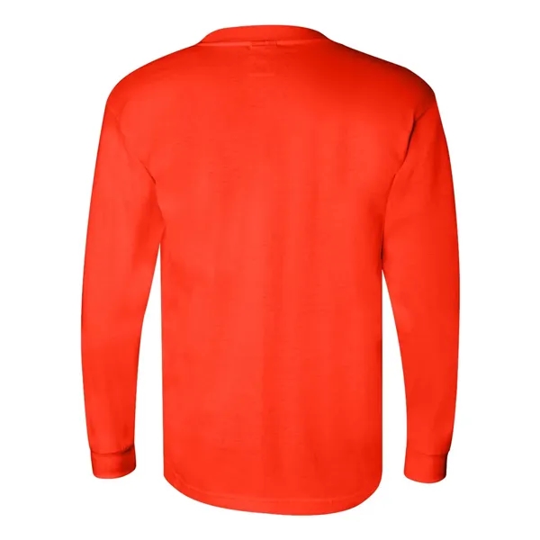 Adult pre-shrunk 100% cotton long sleeve t-shirt with a pocket, union... from ASI 84358 S&S Activewear