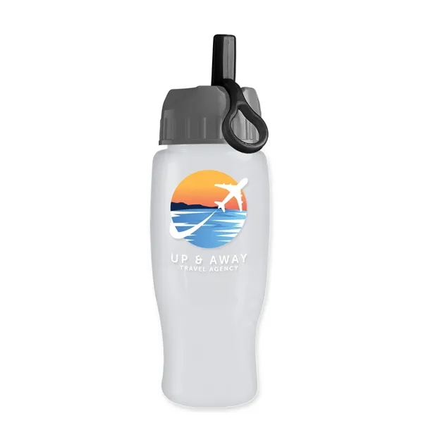 Garyline® Poly+ Recycled Bottle with Ring-Straw Lid - 27 oz.... from ASI 40480 Koozie Group