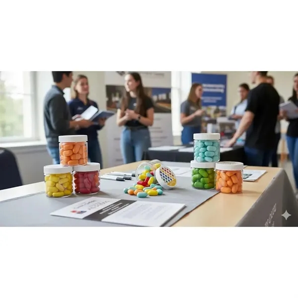 Brighten up your promotions with this fun Container of Chewy Candy,... from ASI 55583 GMG Pen