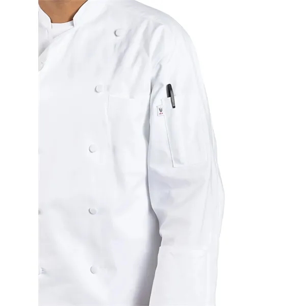 Uncommon Threads Unisex Palermo Executive Chef Coat - White... from ASI 86018 Scrub Authority / Uniform Stores