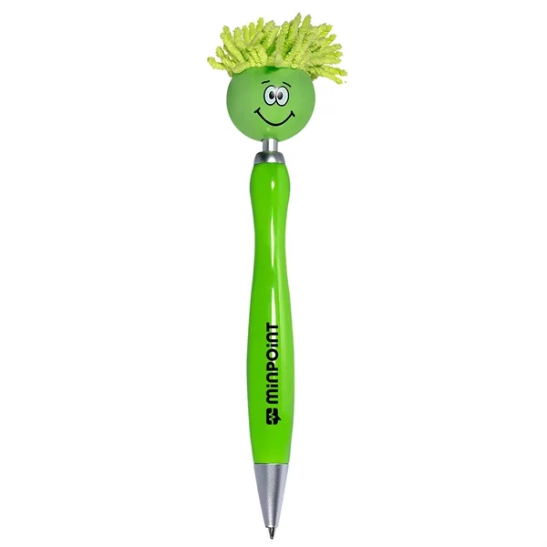 Multifunction ABS plastic click-action ballpoint pen with mop-top spinner smiley face... from ASI 79530 Prime Line
