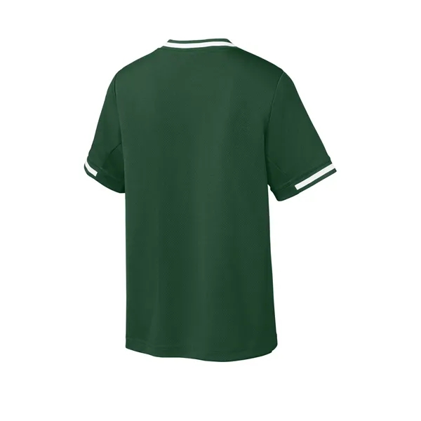 Sport-Tek Youth Tough Mesh V-Neck Baseball Jersey... from ASI 84863 SanMar