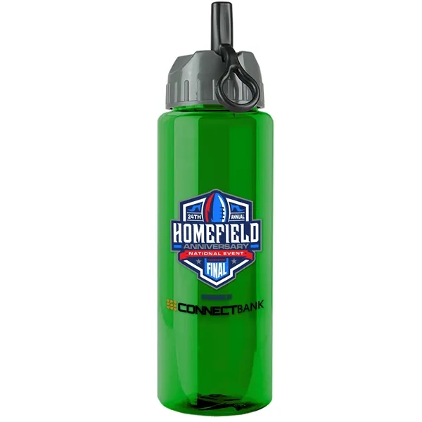 Garyline® Slim Fit RPET Bottle with Ring-Straw Lid - 32 oz.... from ASI 40480 Koozie Group