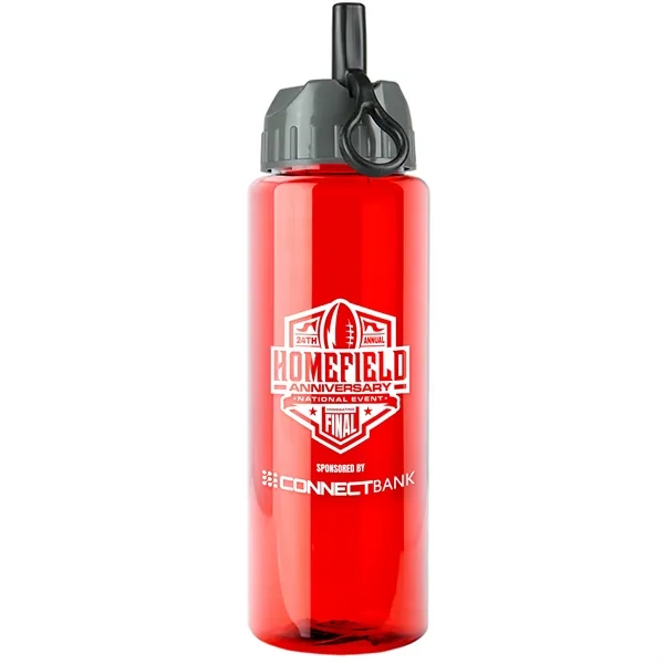 Garyline® Slim Fit RPET Bottle with Ring-Straw Lid - 32 oz.... from ASI 40480 Koozie Group