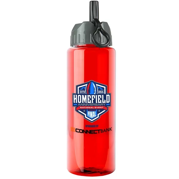 Garyline® Slim Fit RPET Bottle with Ring-Straw Lid - 32 oz.... from ASI 40480 Koozie Group