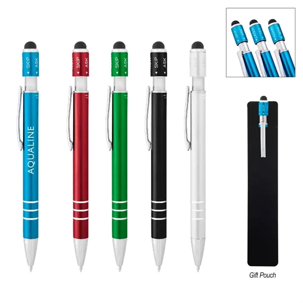 Recycled Aluminum Spin Game Top Pen With Stylus... from ASI 61125 Hit Promotional Products / Hit®