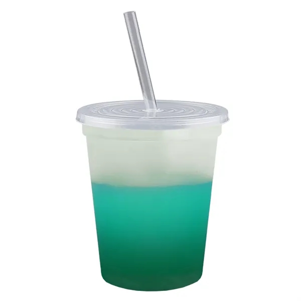 Garyline® Cups-on-the-Go Color-Changing Sport Sipper - 16...... from ASI 40480 Koozie Group