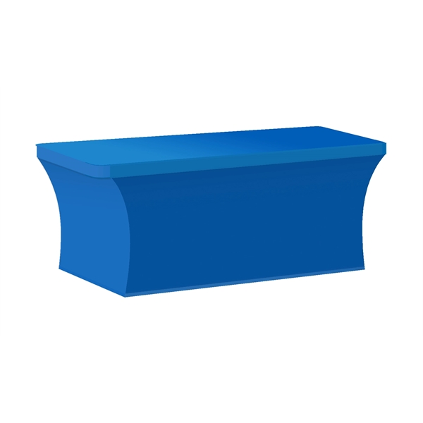 8' elastic polyester, 4-sided table cover that can be customized on... from ASI 90807 Tekweld