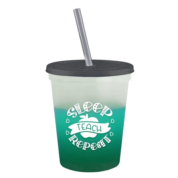 Garyline® Cups-on-the-Go Color-Changing Sport Sipper - 16...... from ASI 40480 Koozie Group