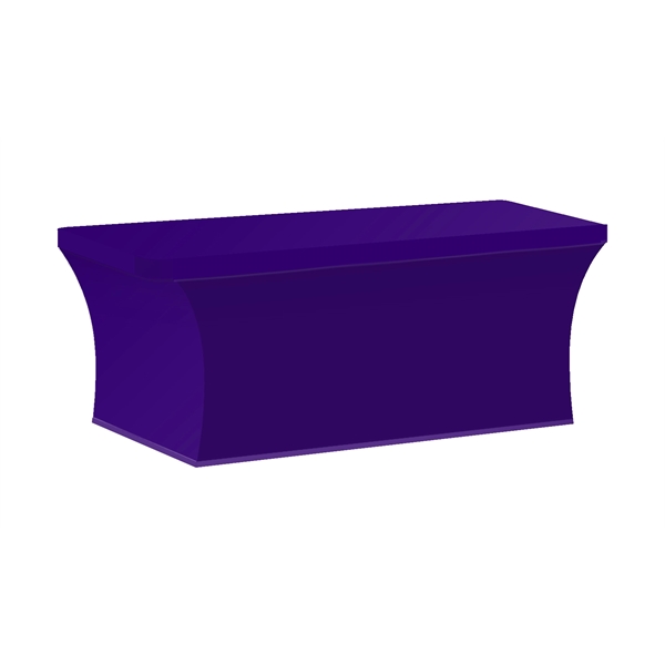 8' elastic polyester, 4-sided table cover that can be customized on... from ASI 90807 Tekweld