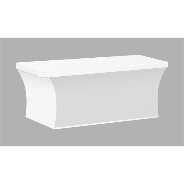 8' elastic polyester, 4-sided table cover that can be customized on... from ASI 90807 Tekweld