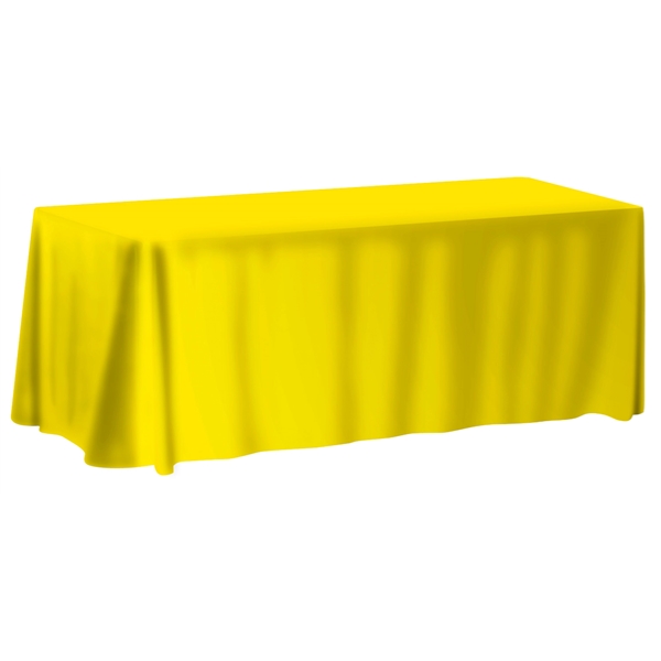 Customizable 6' table cover that's both wrinkle-resistant and flame-retardant; available as... from ASI 90807 Tekweld