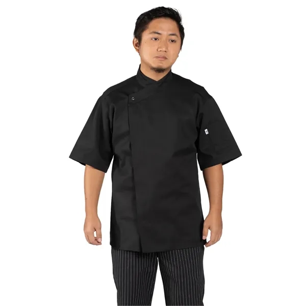 Uncommon Threads Unisex Calypso Pro Vent Chef Coat - Black... from ASI 86018 Scrub Authority / Uniform Stores
