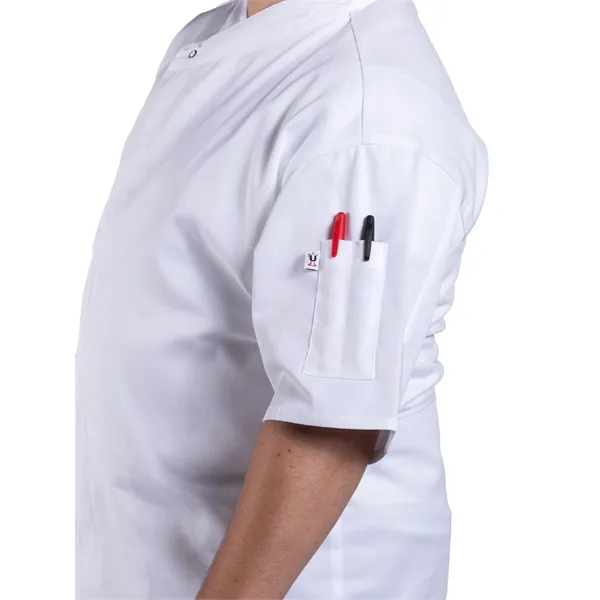 Uncommon Threads Unisex Calypso Pro Vent Chef Coat - Black... from ASI 86018 Scrub Authority / Uniform Stores