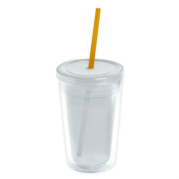 Garyline® Transparent Tumbler with Straw Lid and Full-Col...... from ASI 40480 Koozie Group
