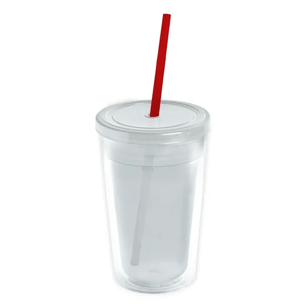 Garyline® Transparent Tumbler with Straw Lid and Full-Col...... from ASI 40480 Koozie Group