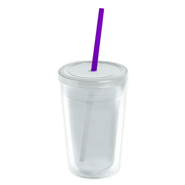 Garyline® Transparent Tumbler with Straw Lid and Full-Col...... from ASI 40480 Koozie Group