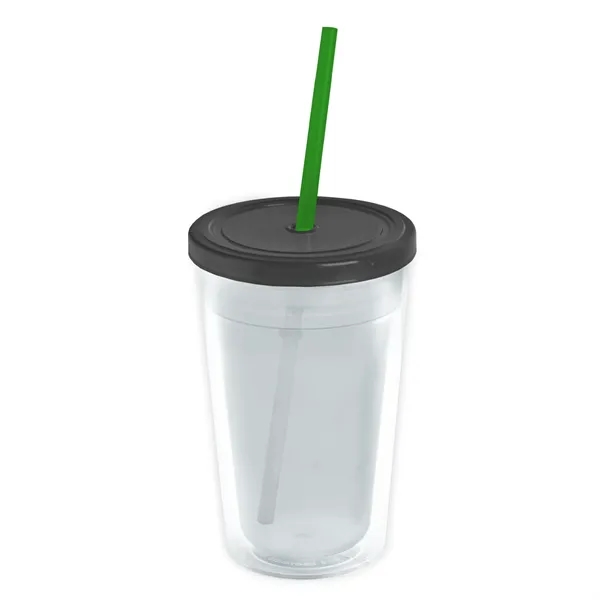 Garyline® Transparent Tumbler with Straw Lid and Full-Col...... from ASI 40480 Koozie Group